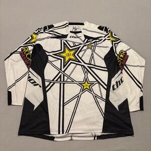 Thor Rockstar Racing Jersey Size‎ XL White Outdoor Lightweight Breathable AOP